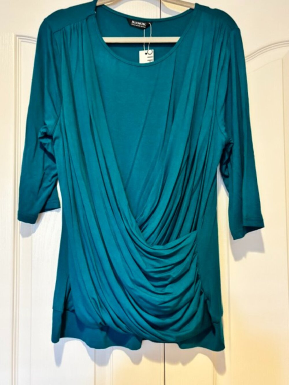 Supersoft Essentials Plain Crossover T-shirt Teal 1X 14/16